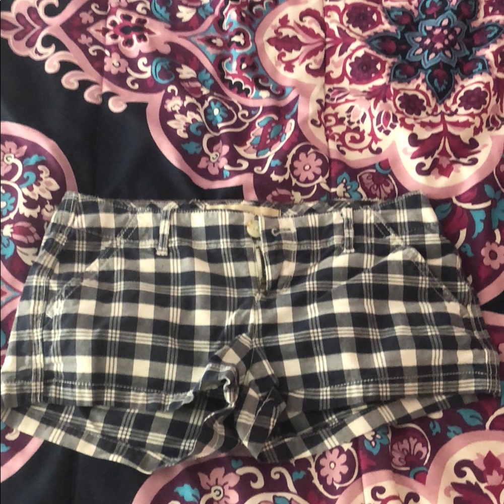 Hollister Plaid Short Shorts